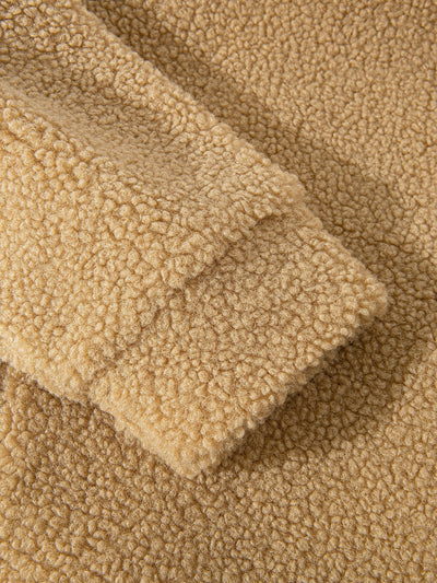 Kleurblok Teddy Fleece Jas