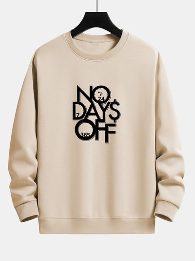 No Days Off Print Relax Fit Sweatshirt & Straight Leg Corduroy Pants