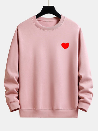 Heart Print Relax Fit Sweatshirt