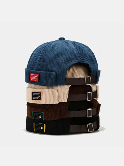 Japanese Harajuku Style Corduroy Brimless Hat