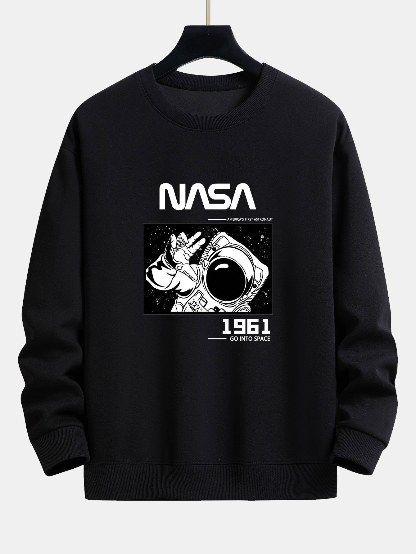 NASA Astronaut Slogan Print Relax Fit Sweatshirt