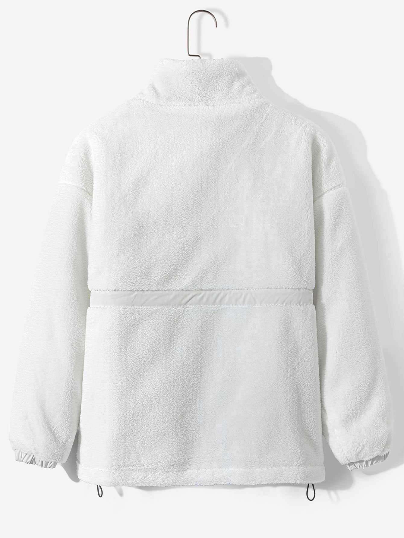 Quilted Lined Teddy Fleece Zip Up Coat
