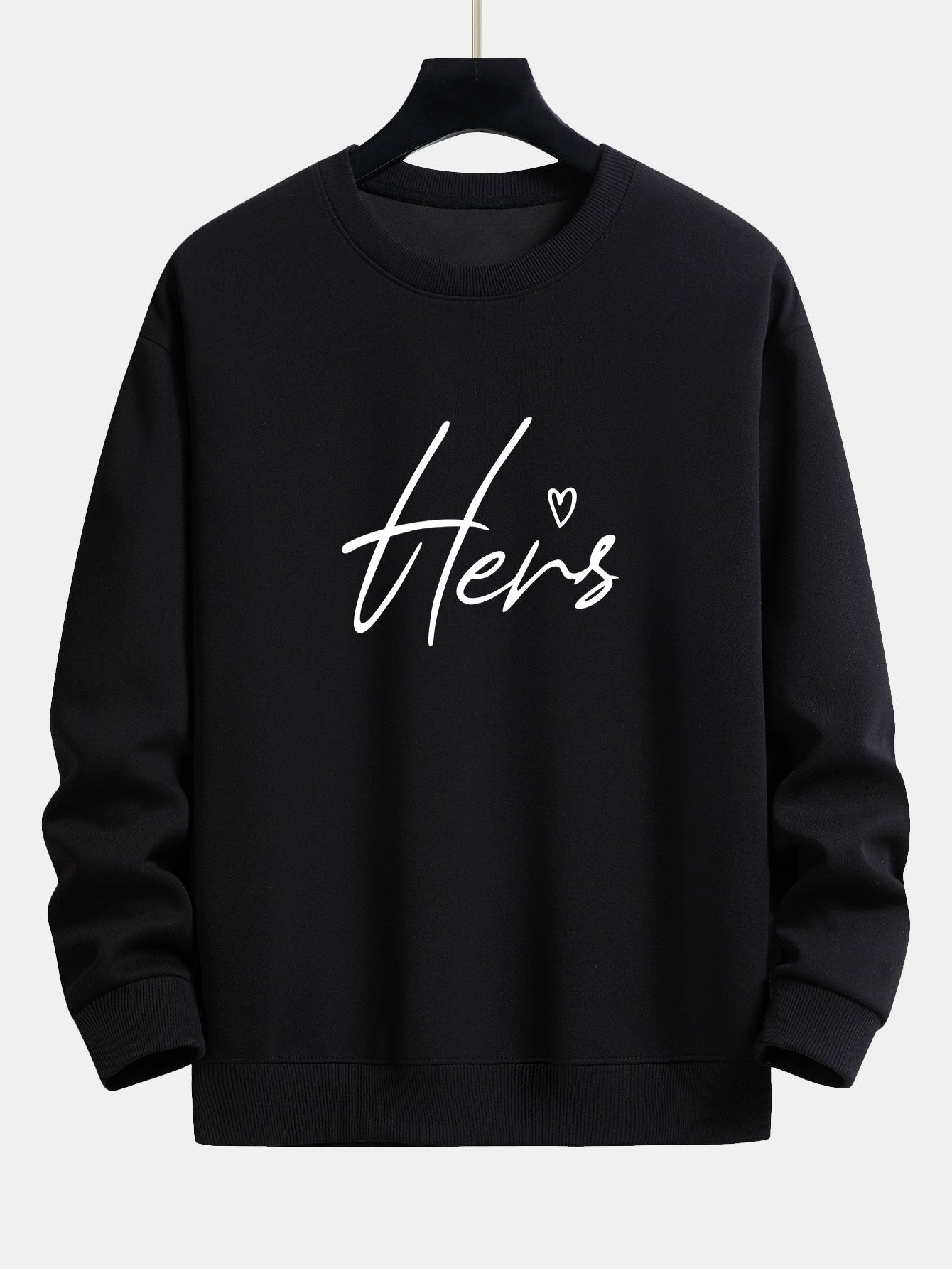 Hers Couple Print Relax Fit Sweatshirt