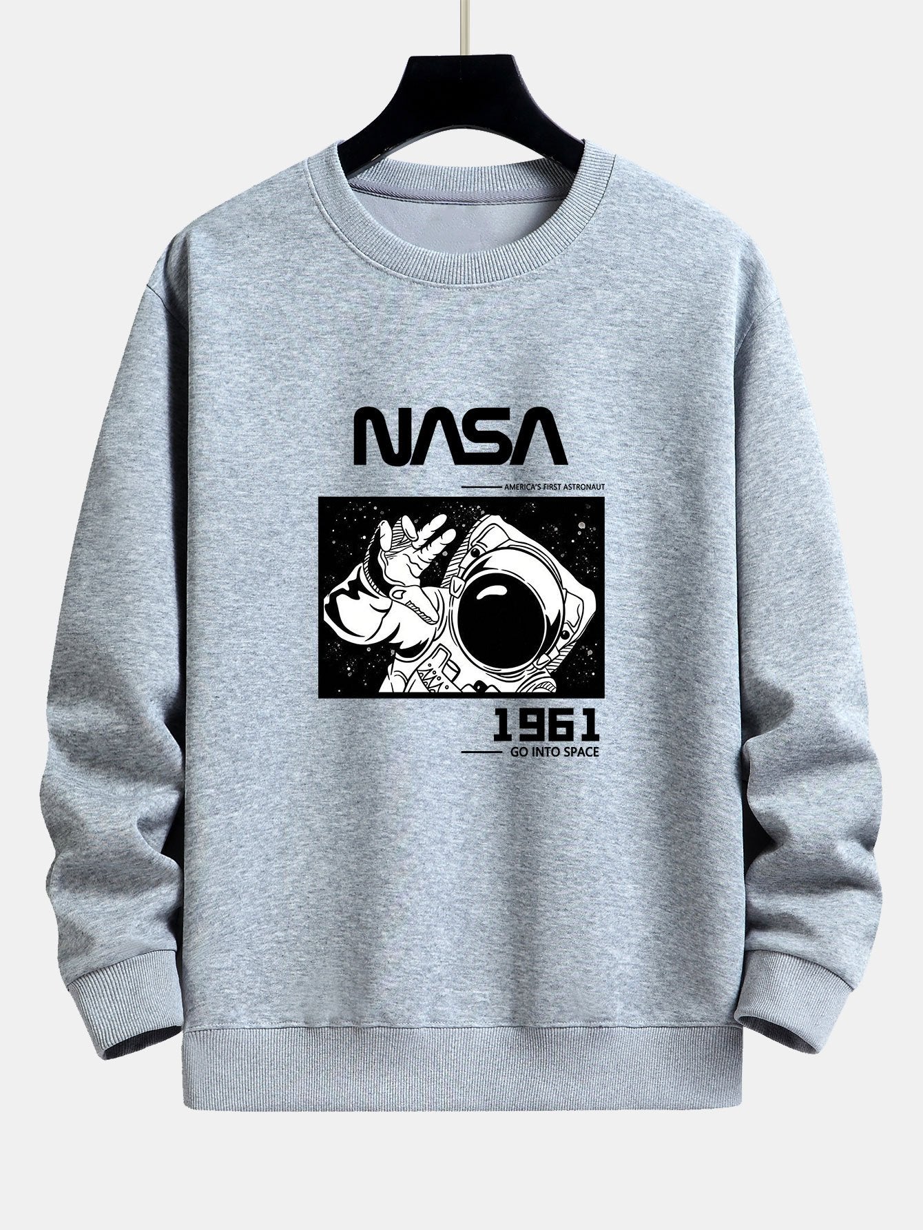 NASA Astronaut Slogan Print Relax Fit Sweatshirt