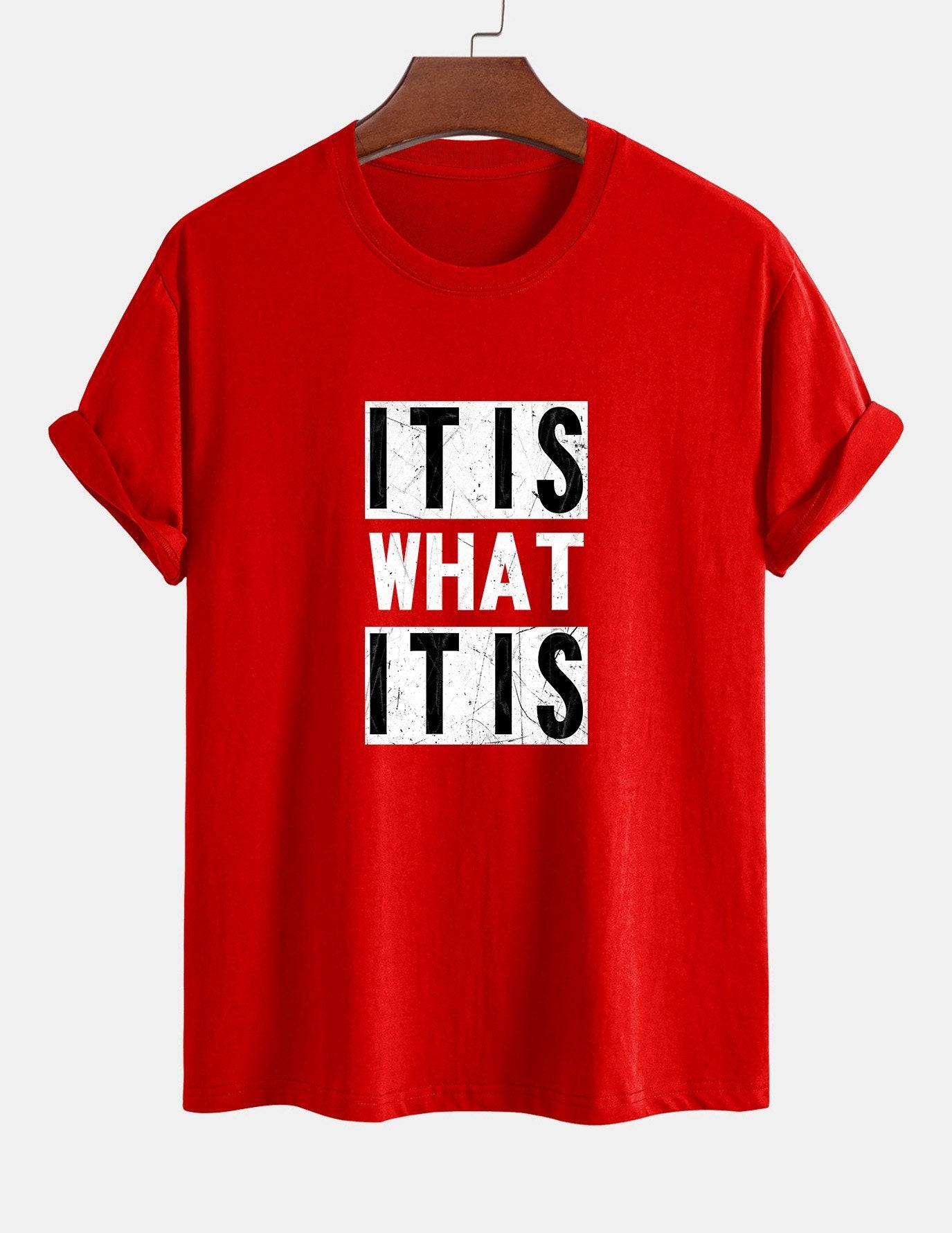 Regular Fit It Is What It Is Print Cotton T-Shirt