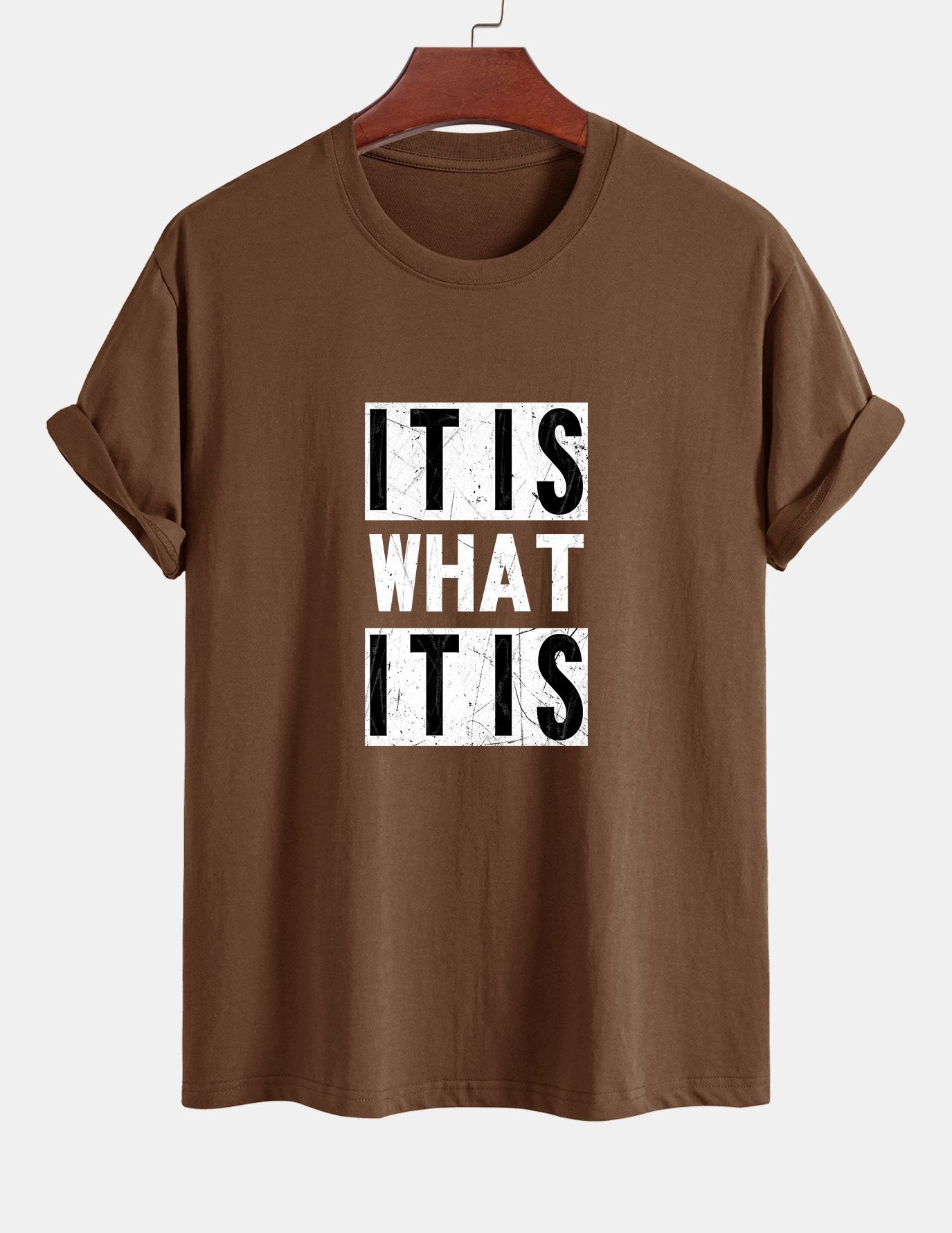 Regular Fit It Is What It Is Print Cotton T-Shirt