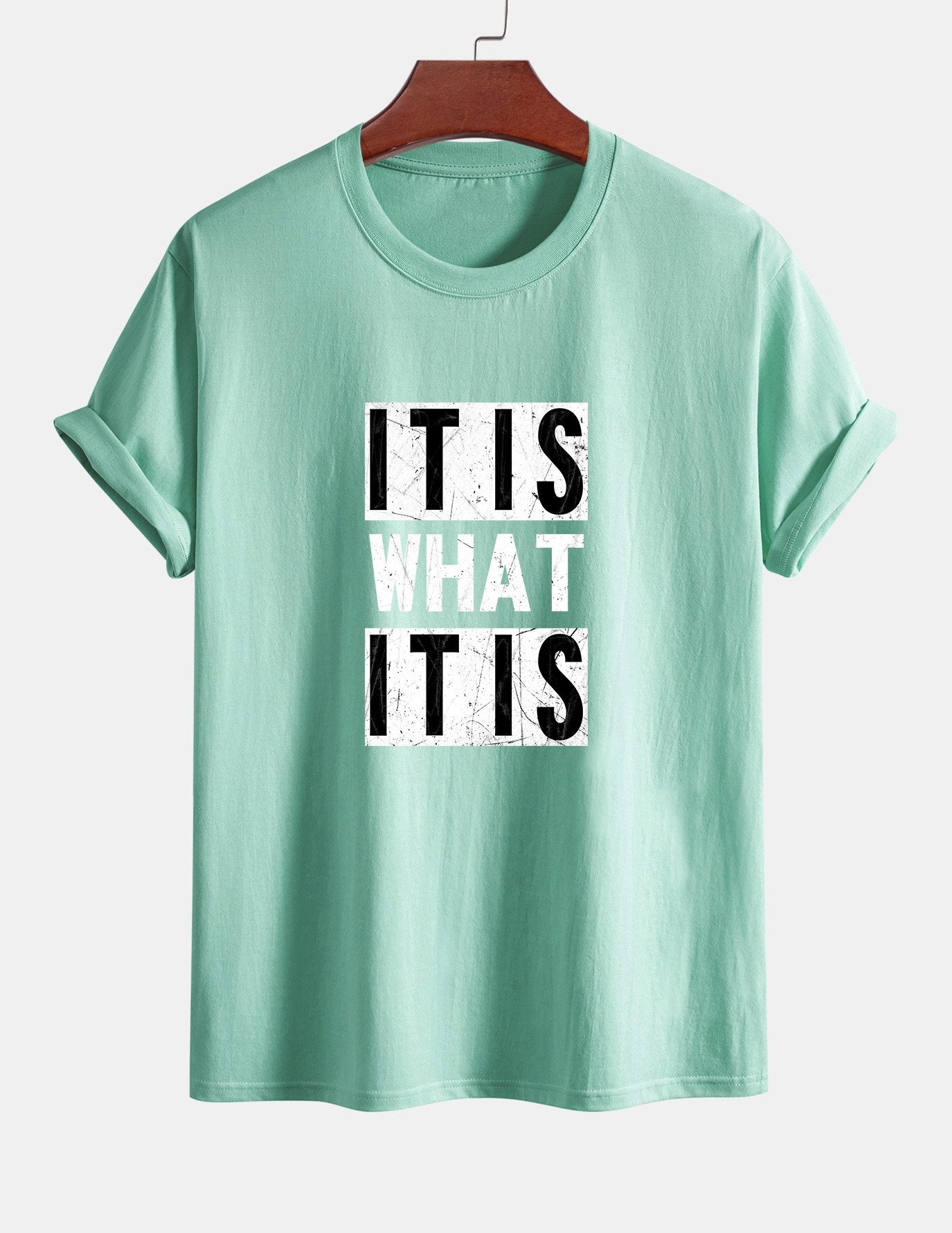 Regular Fit It Is What It Is Print Cotton T-Shirt