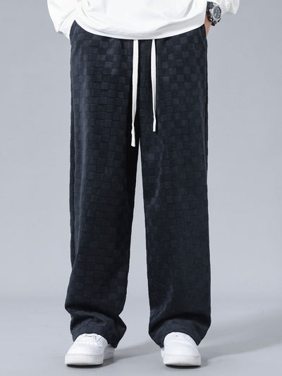 Checkerboard Straight Leg Pants