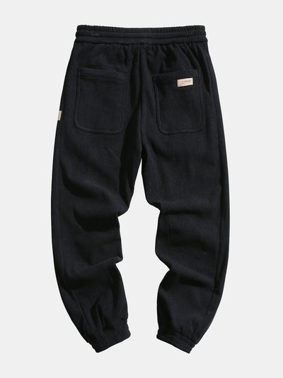Drawstring Corduroy Jogging Pants
