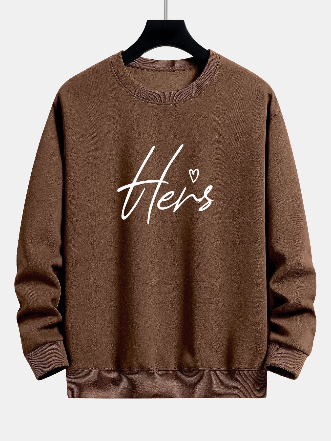 Hers Couple Print Relax Fit Sweatshirt