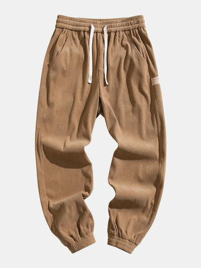 Drawstring Corduroy Jogging Pants