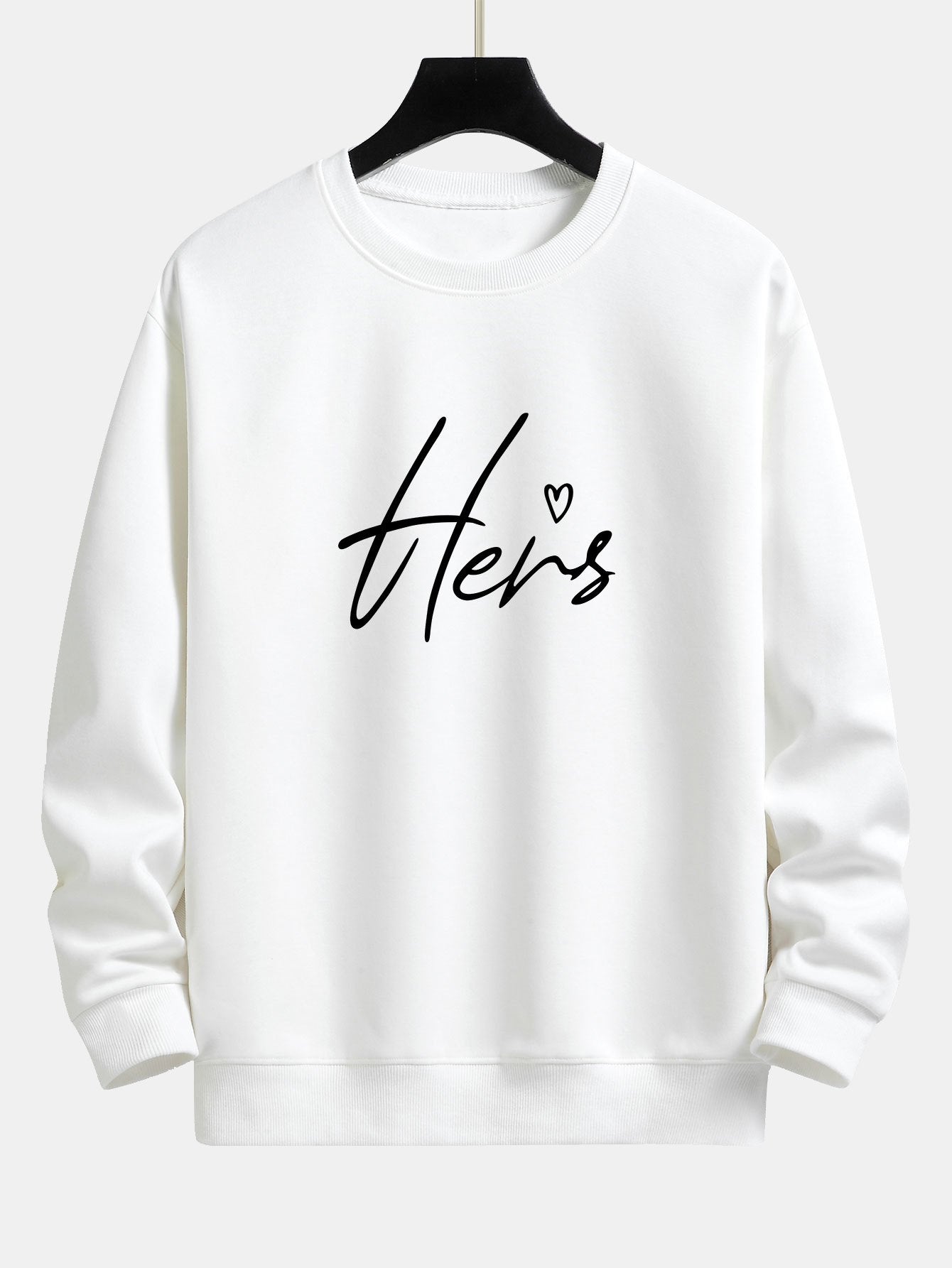 Hers Couple Print Relax Fit Sweatshirt