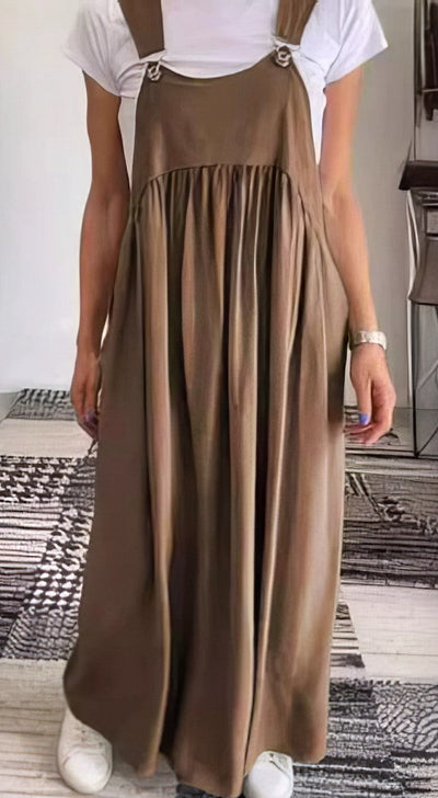 CAMILLE | Lässig-schickes, ärmelloses, fließendes Kleid