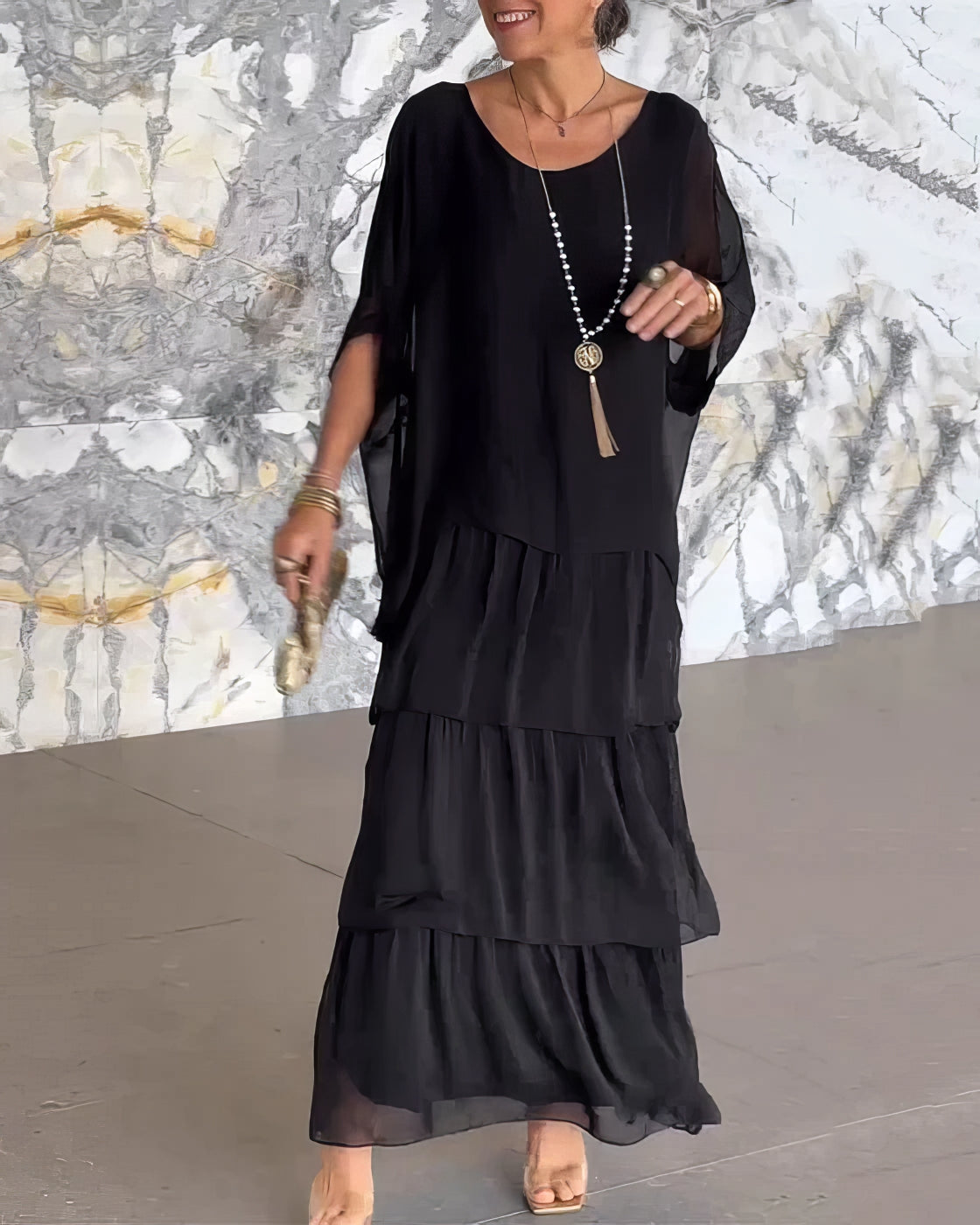 Caroline | Elegante Comfortabele Maxi Jurk voor Alle Gelegenheden