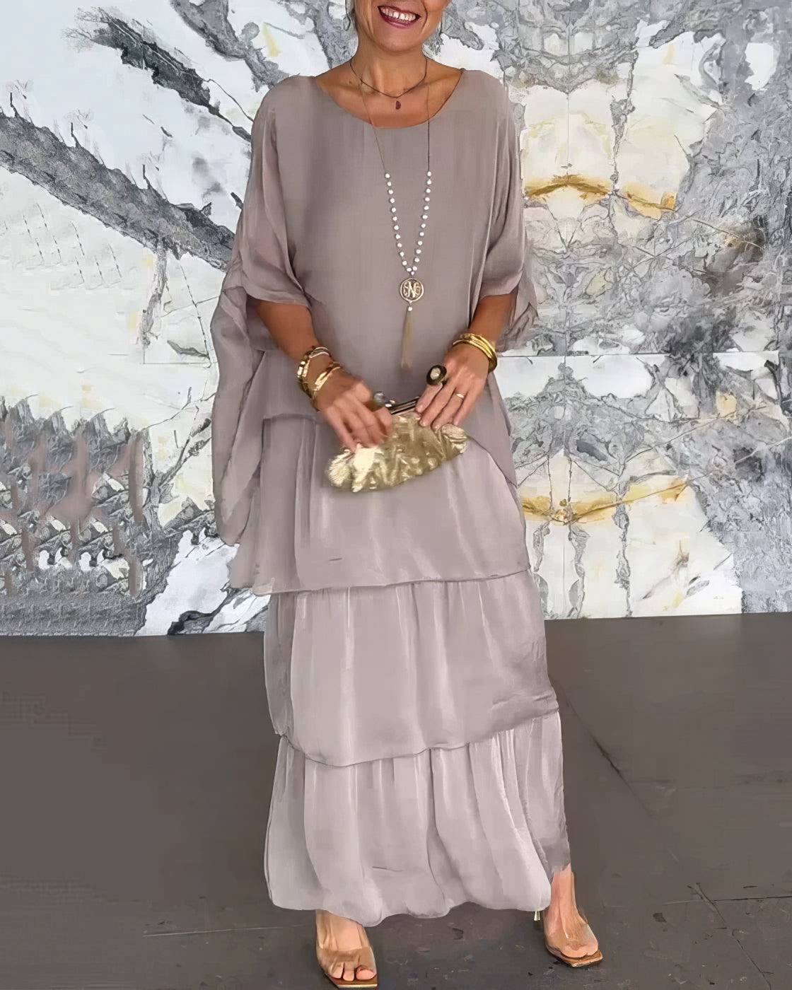 Caroline | Elegante Comfortabele Maxi Jurk voor Alle Gelegenheden