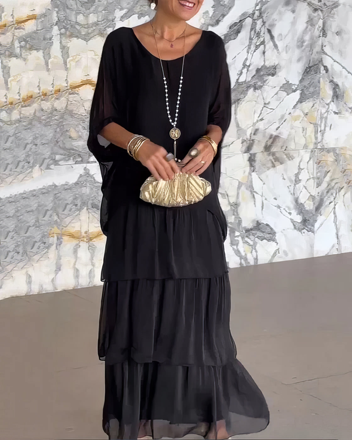 Caroline | Elegante Comfortabele Maxi Jurk voor Alle Gelegenheden