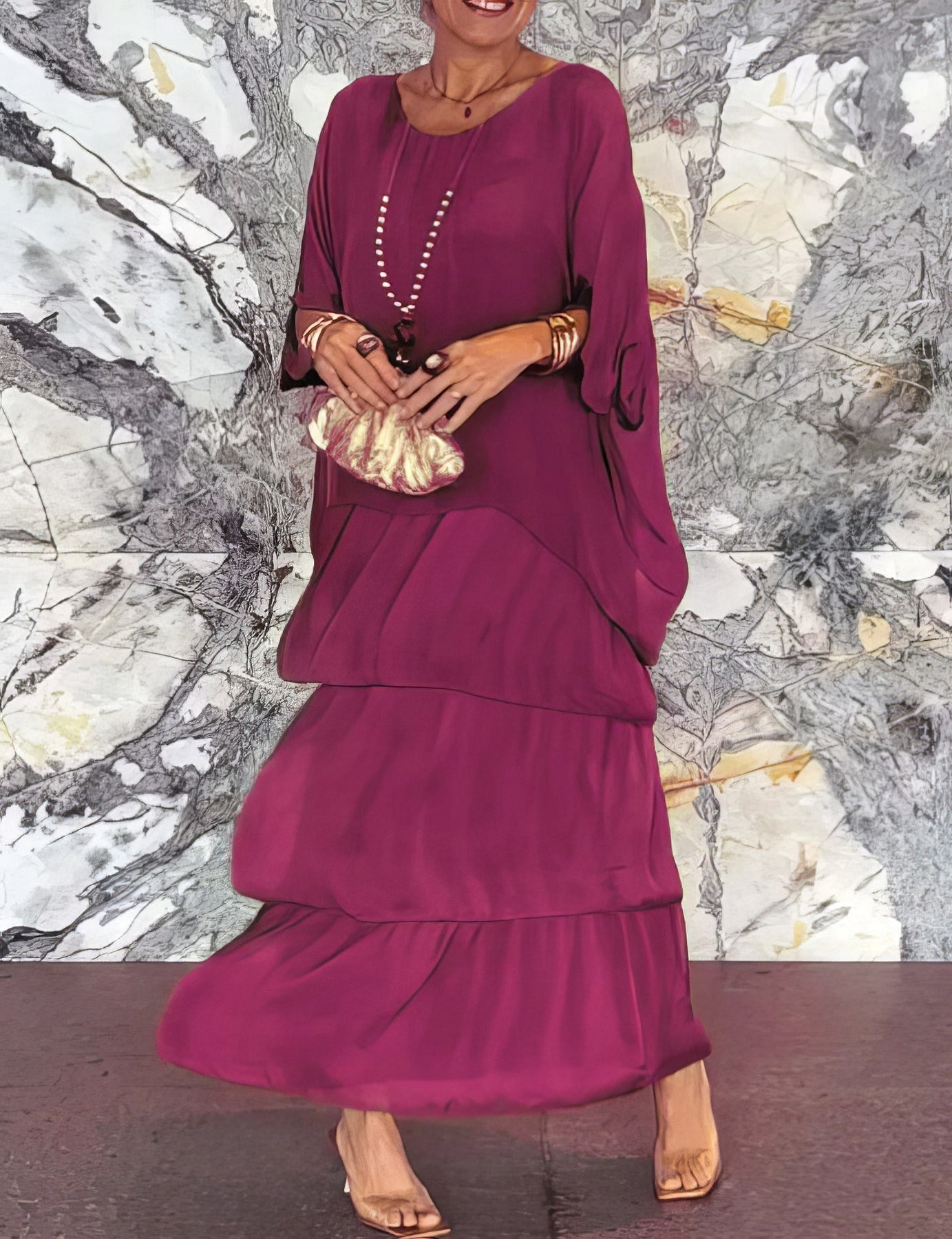 Caroline | Elegante Comfortabele Maxi Jurk voor Alle Gelegenheden