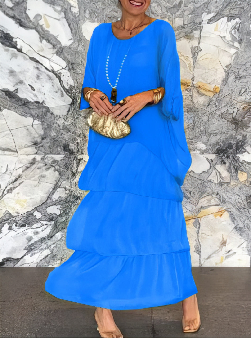 Caroline | Elegante Comfortabele Maxi Jurk voor Alle Gelegenheden