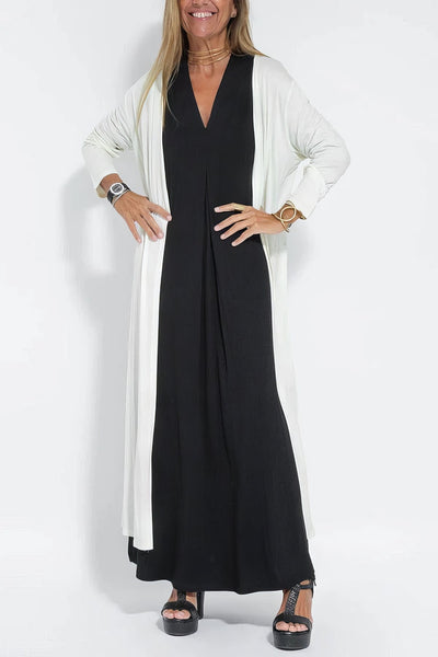 ELISE | Elegant Long Dress with Matching Cardigan Included