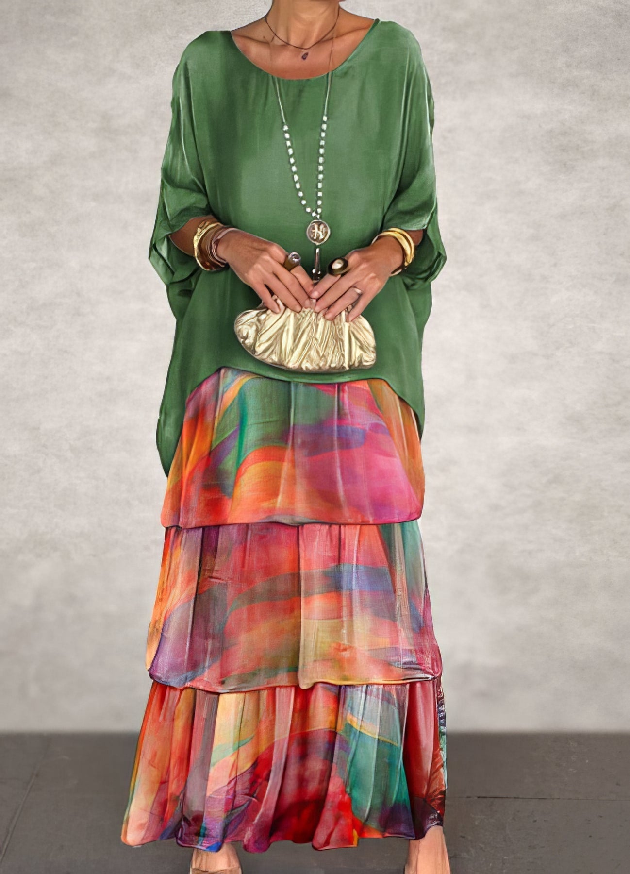Caroline | Elegante Comfortabele Maxi Jurk voor Alle Gelegenheden