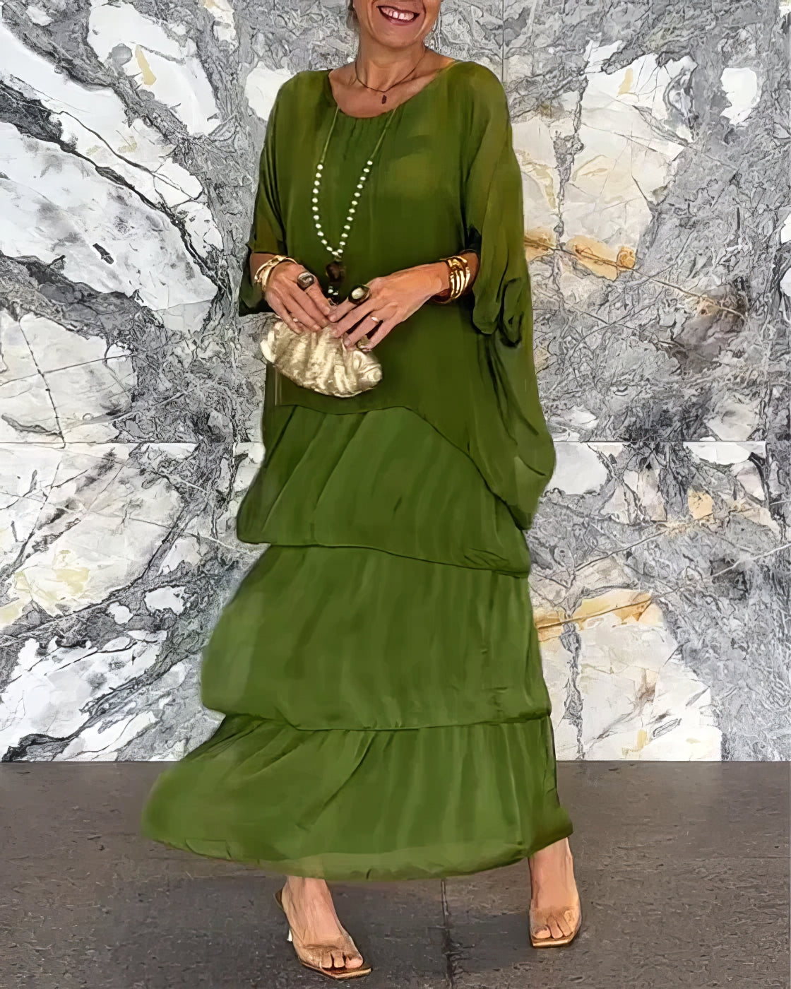 Caroline | Elegante Comfortabele Maxi Jurk voor Alle Gelegenheden