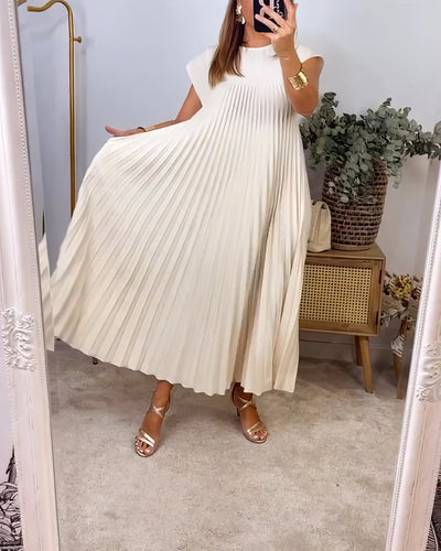 ELEONORA | Pleated Sleeveless Dress, Elegant and Timeless
