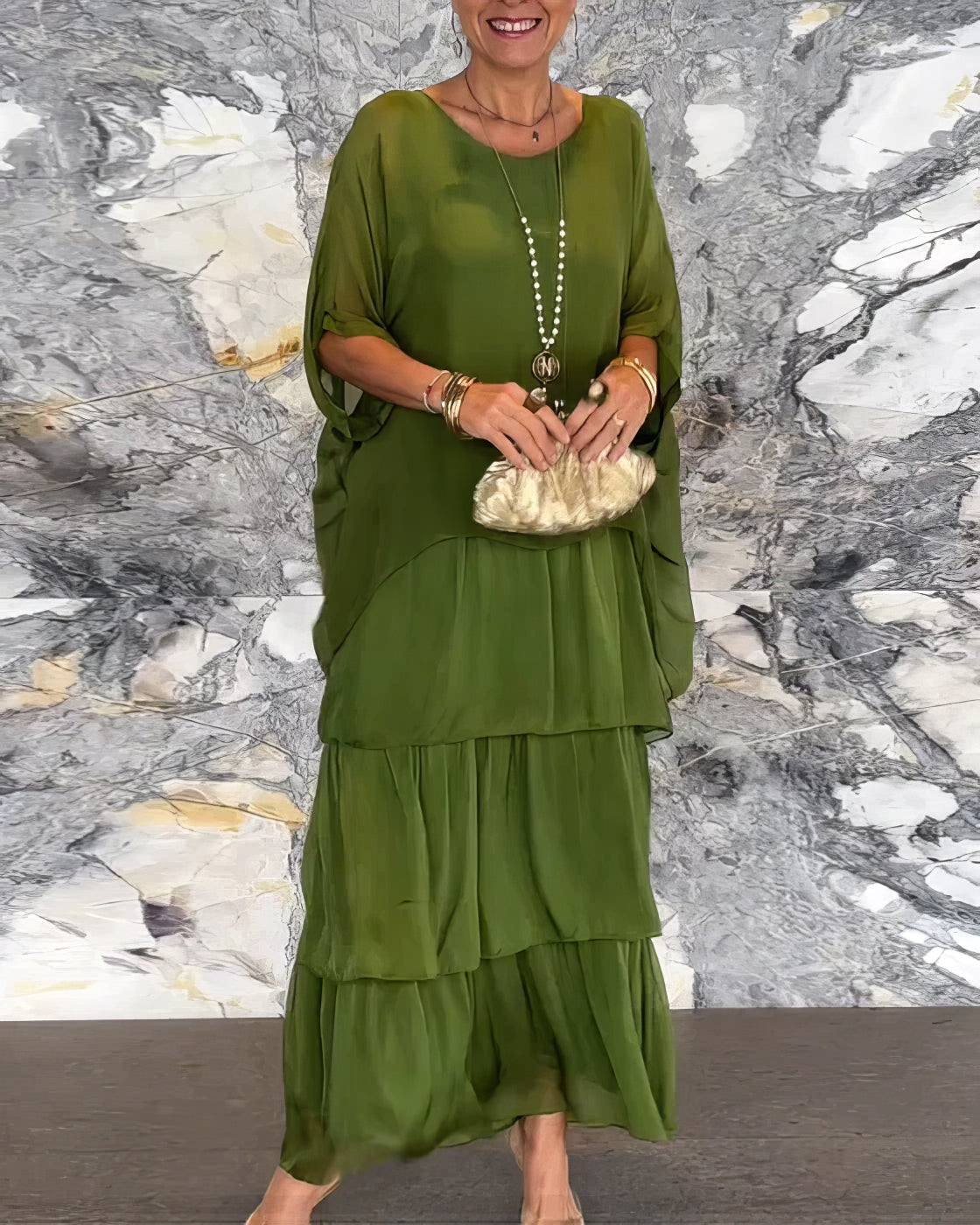 Caroline | Elegante Comfortabele Maxi Jurk voor Alle Gelegenheden