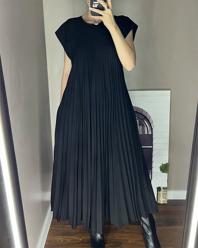 ELEONORA | Pleated Sleeveless Dress, Elegant and Timeless